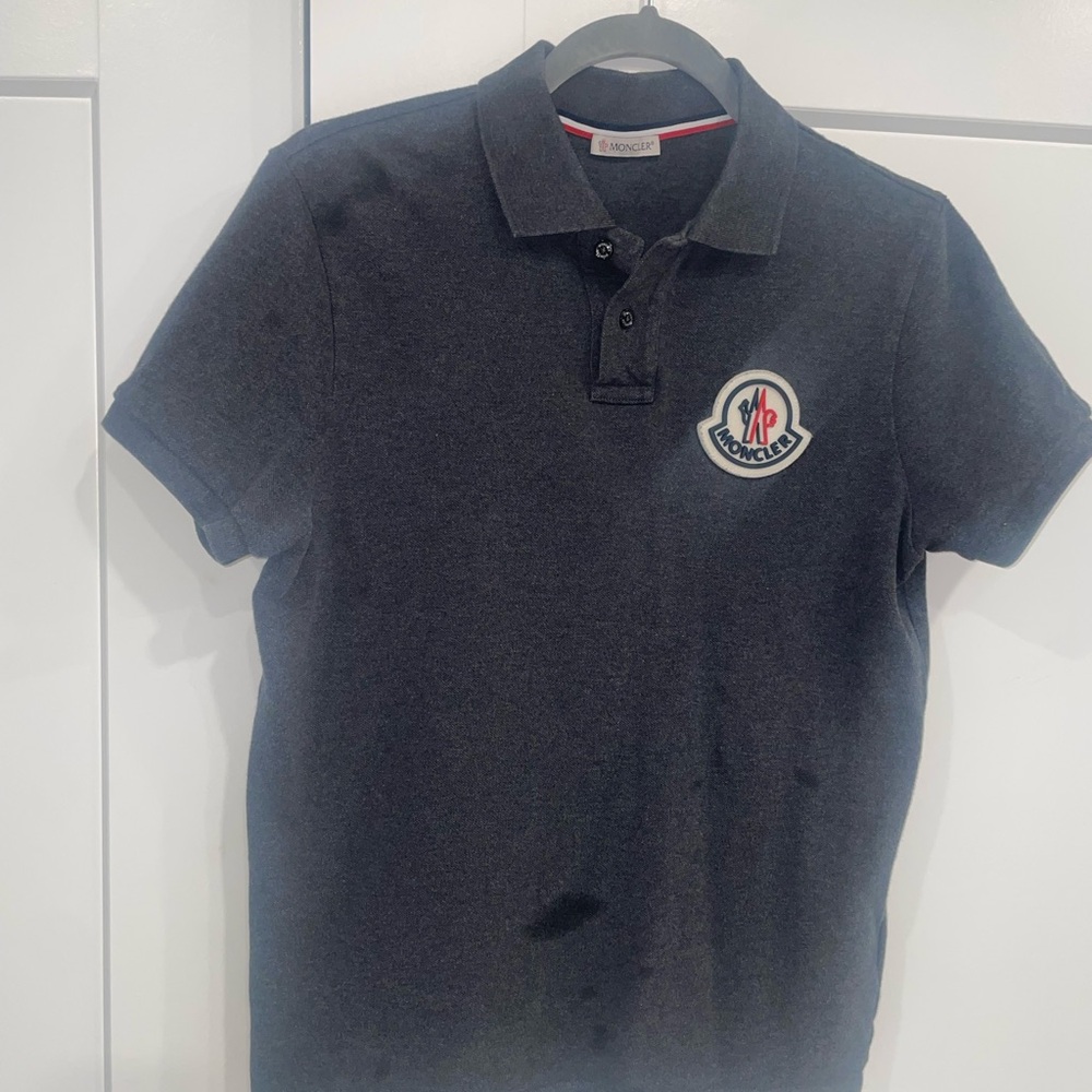 Moncler Men's Dark Gray Polo Shirt